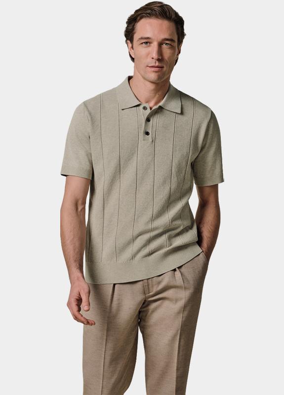 Profuomo Polo heren Beige  PPXD10030/E