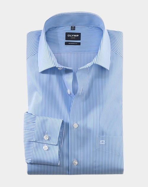 Olymp Business hemd lange mouw Blauw 0746/64 Hemden 074664/11