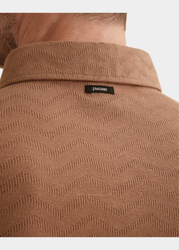 Vanguard T-shirt korte mouw Bruin Short sleeve r-neck jacquard VPSS2604858/8202