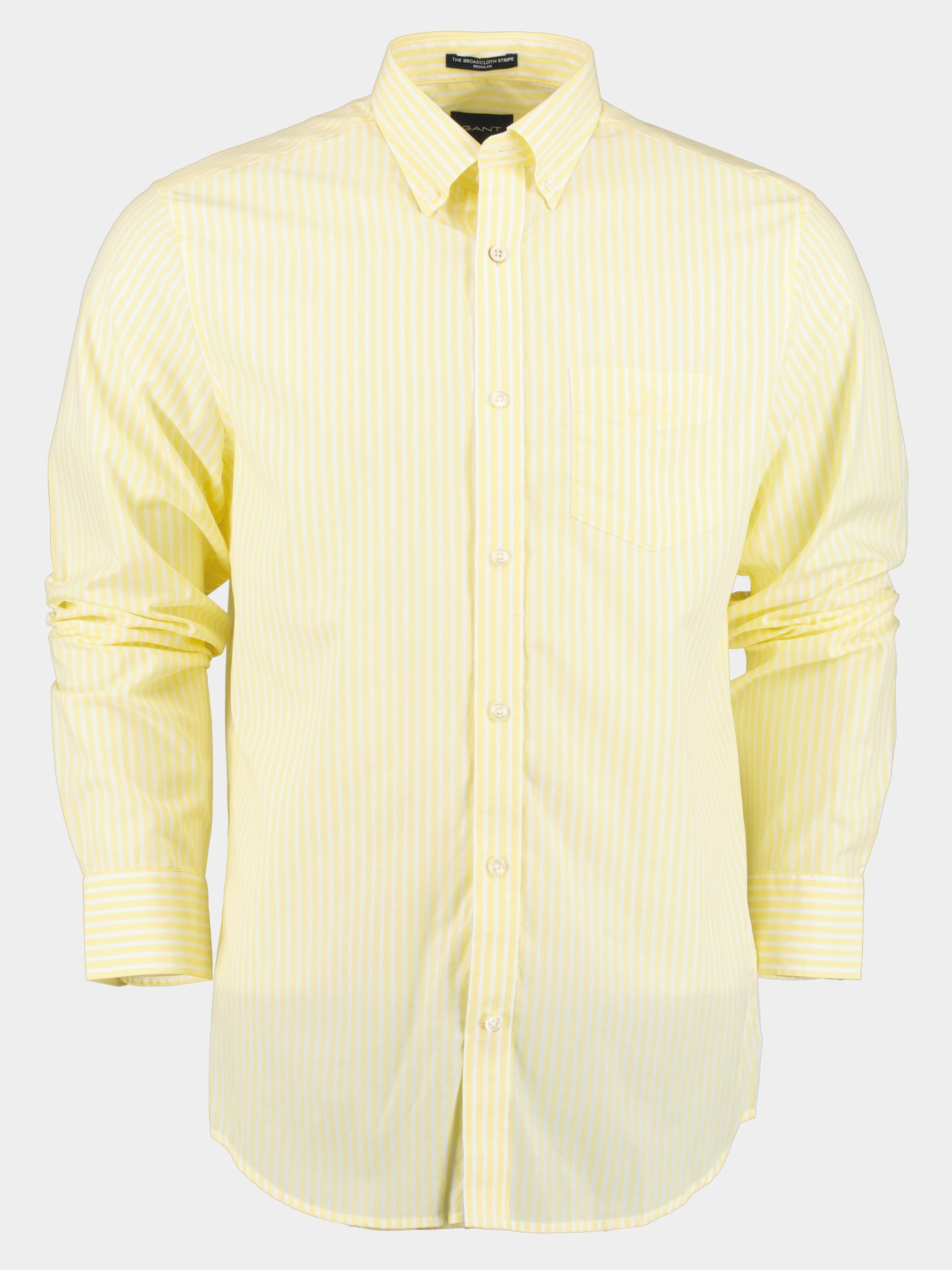 Gant Casual hemd lange mouw Geel Reg Broadcloth Stripe BD 3062000/721