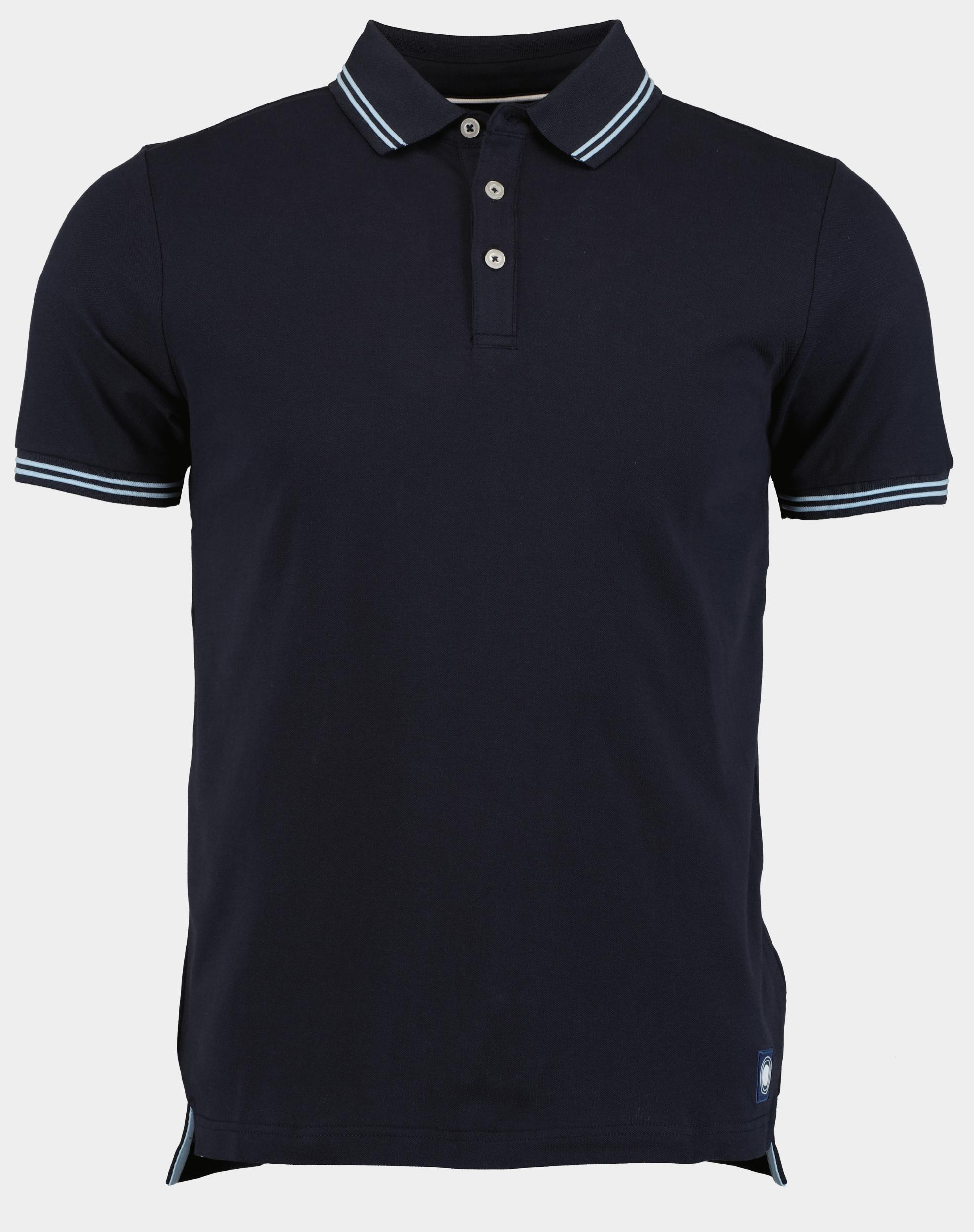 Bos Polo korte mouw Blauw Jason Polo Fine Pique Contras 24108JA01BO/290