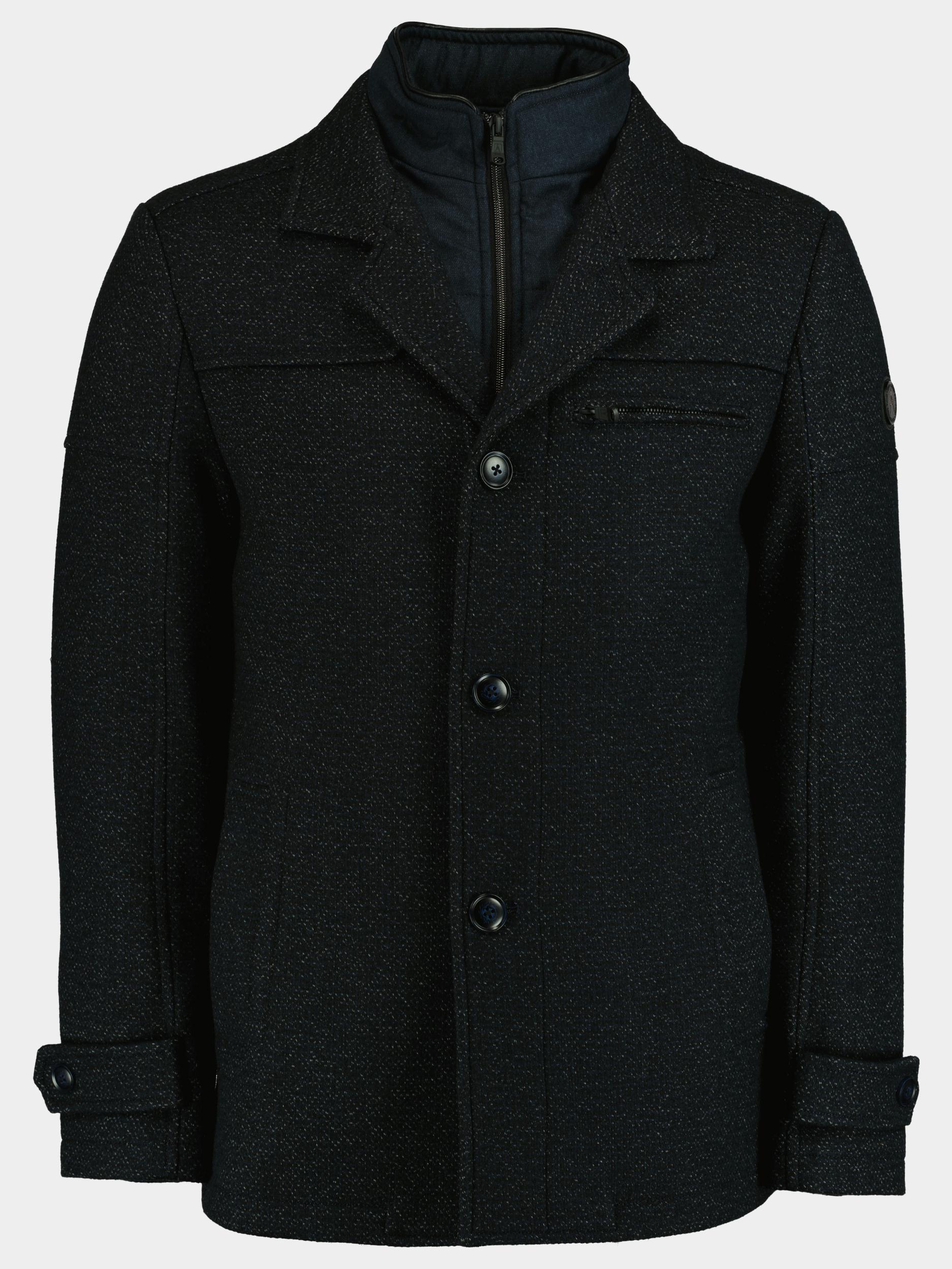 Donders 1860 Wollen Jack Blauw Woolpack Wool Coat 21616/780