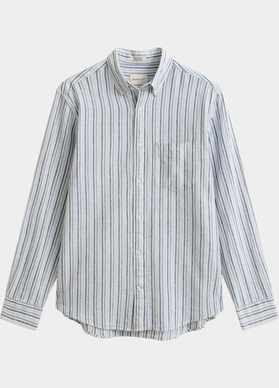 Gant Overhemd heren Blauw Gestreept overoverhemd van li 3260081/442