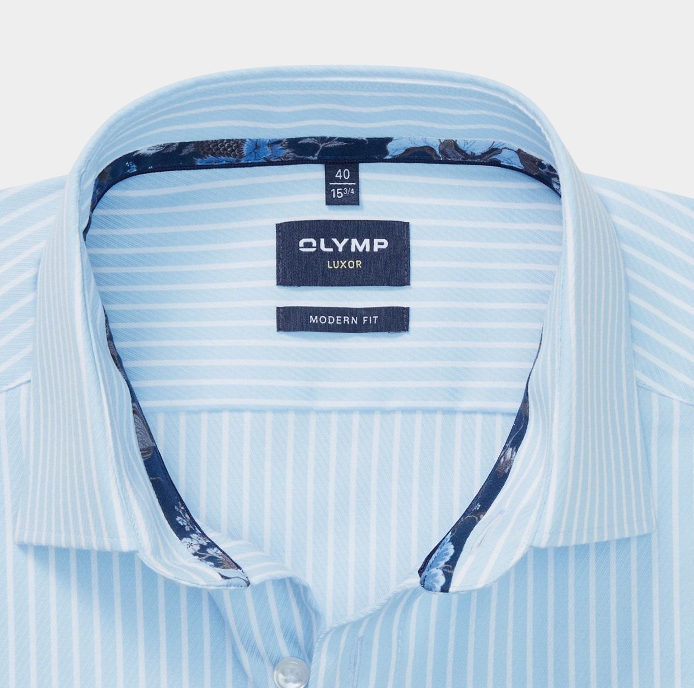 Olymp Business hemd lange mouw Blauw Luxor 125289/11