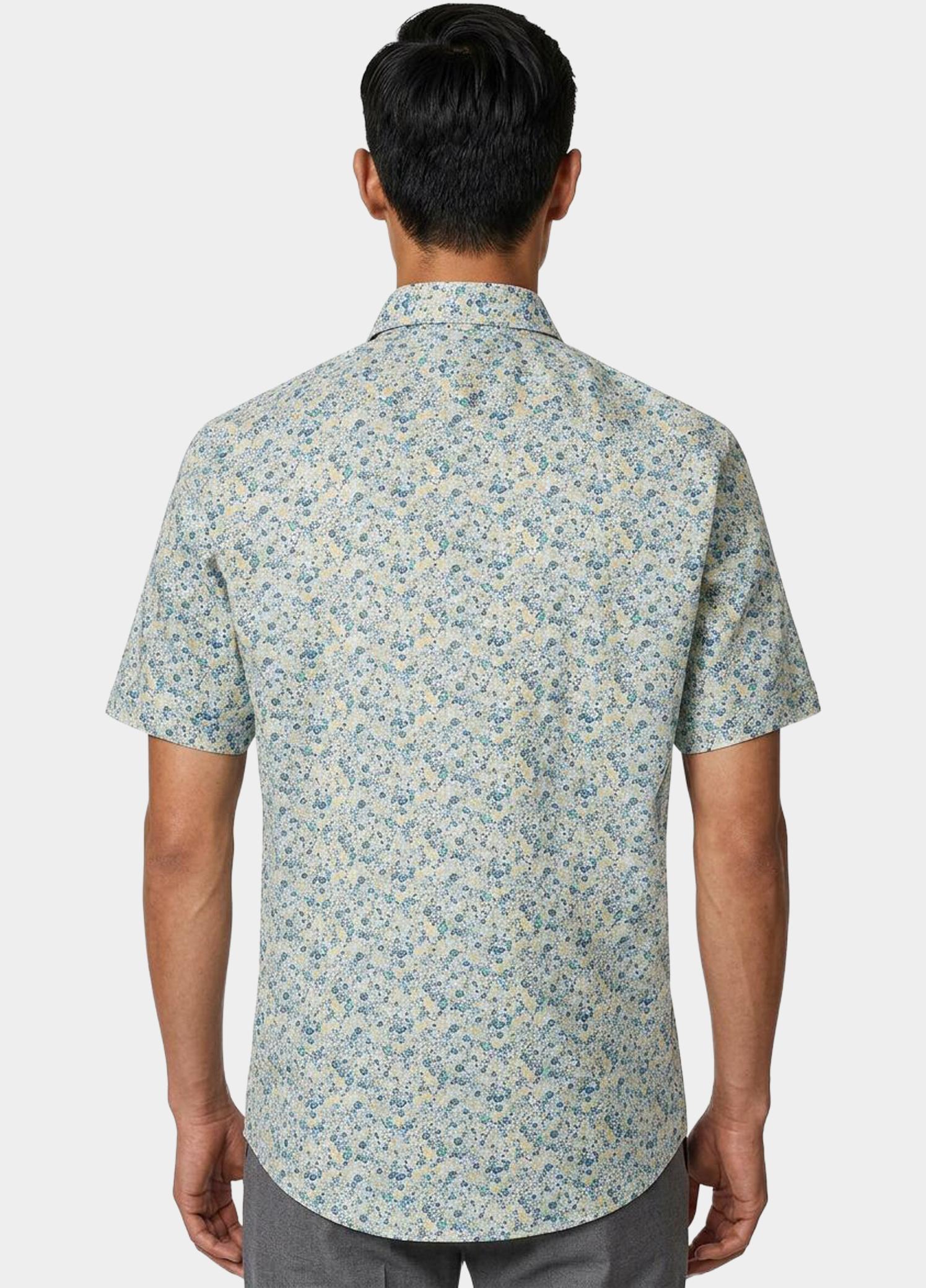 Casamoda Casual hemd korte mouw Groen B.D. Casual Fit 1/2Arm_ 126131321/300