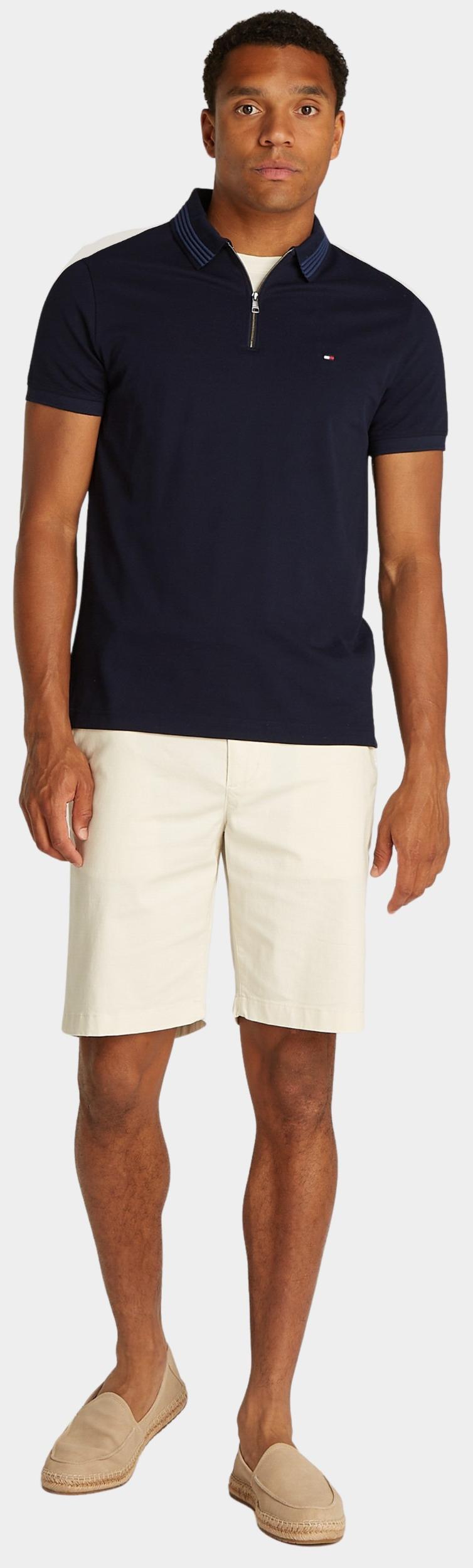 Tommy Hilfiger Polo korte mouw Blauw Mercerised Pique Zip Reg Polo MW0MW38473/DW5