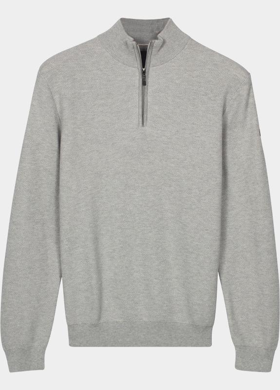 Baileys Half Zip Grijs Pullover 1/2 Zip  12gg Struct 618491/945
