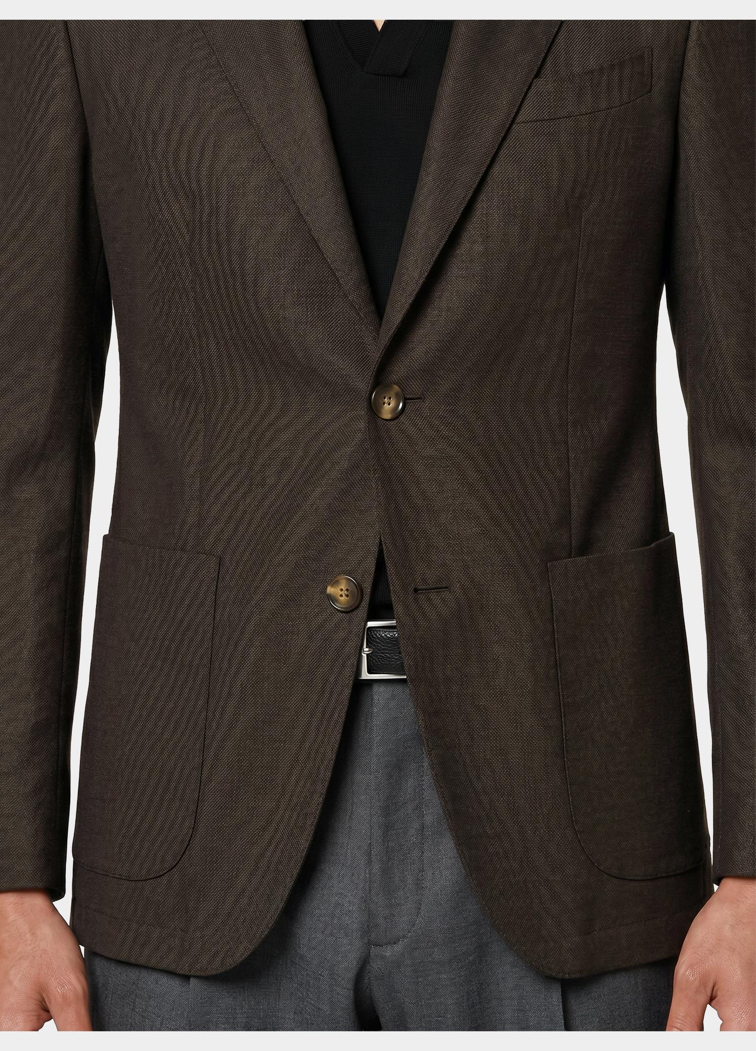 Bos Colbert Bruin Mylo Jersey Jacket Drop 8 253038MY69BO/870 dark brown