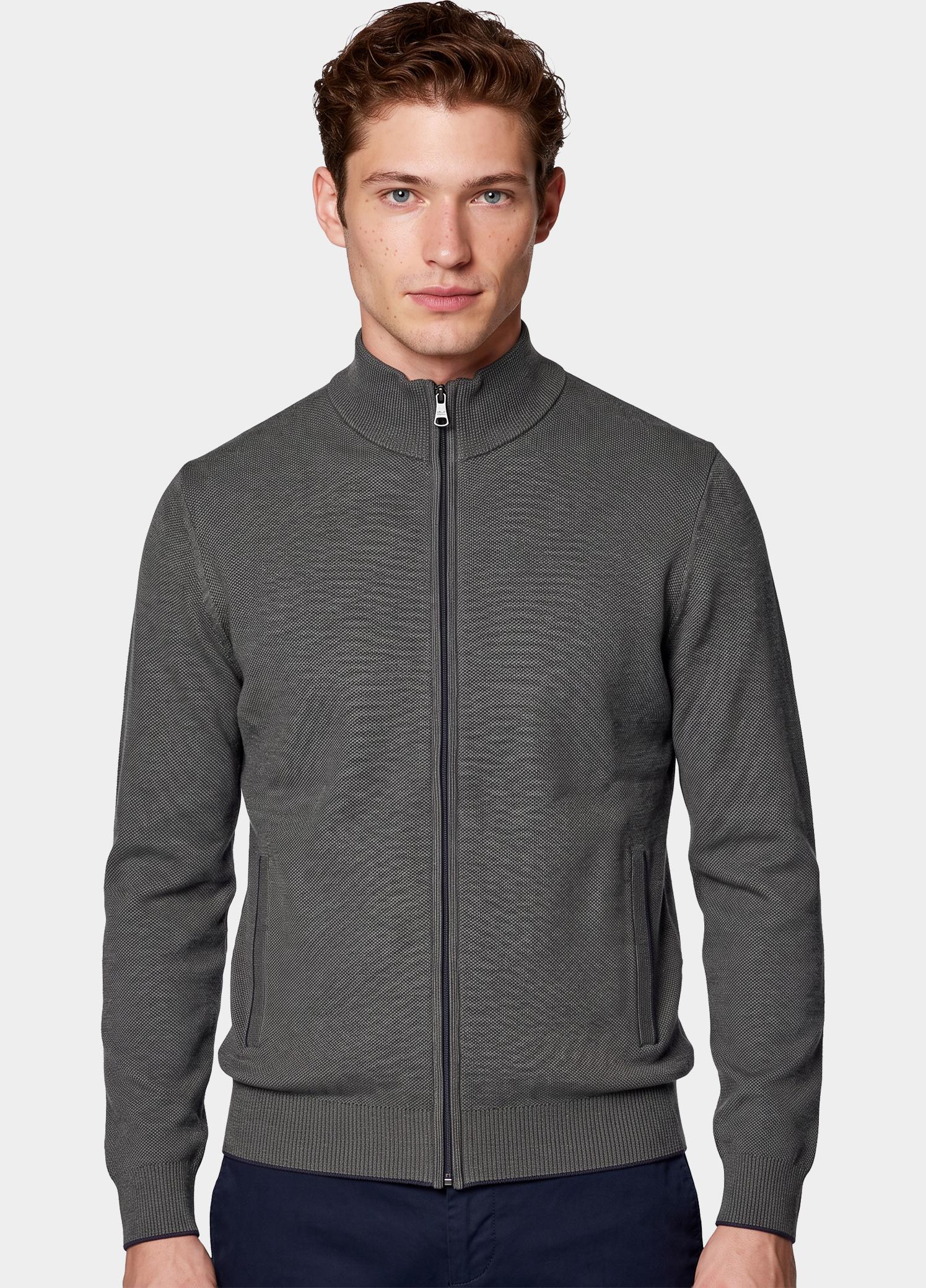 Baileys Vest heren Groen Cardigan Zip  all-over 2-tone 622009/775