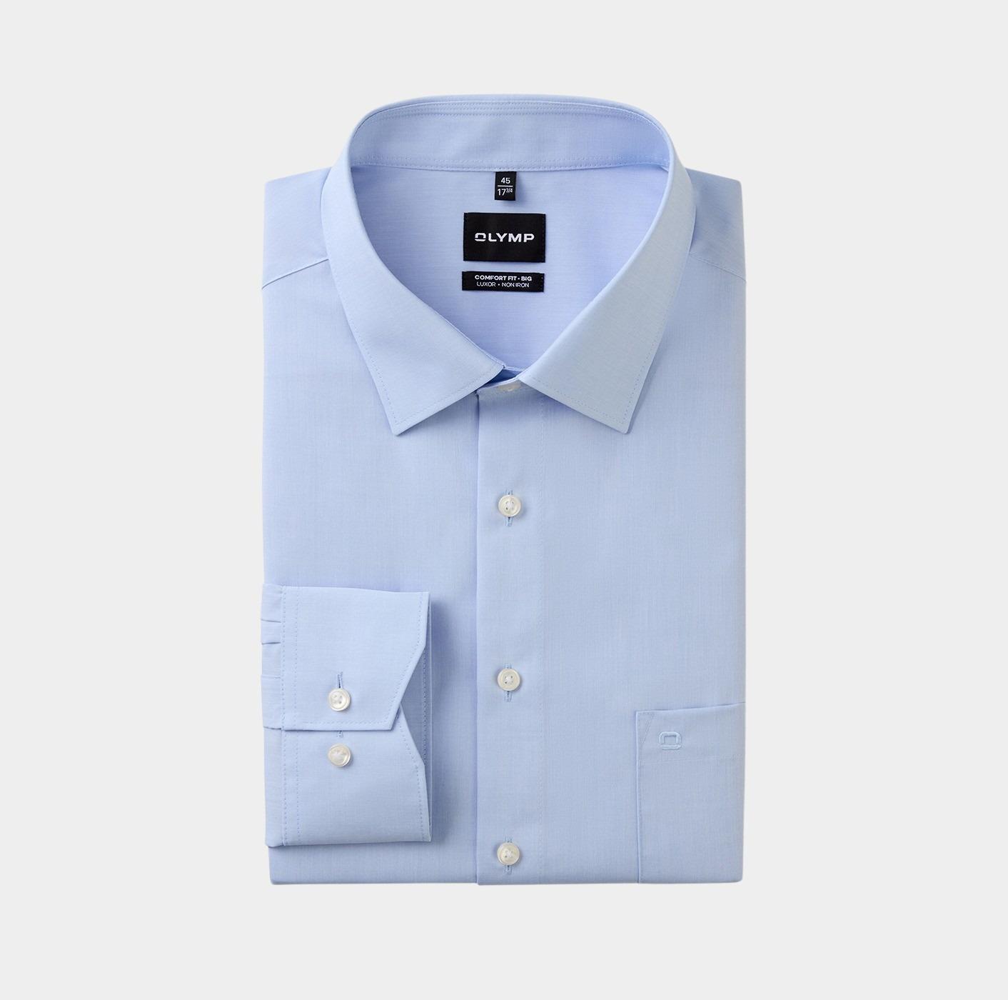 Olymp Business hemd lange mouw Blauw Big&Tall 141064/11
