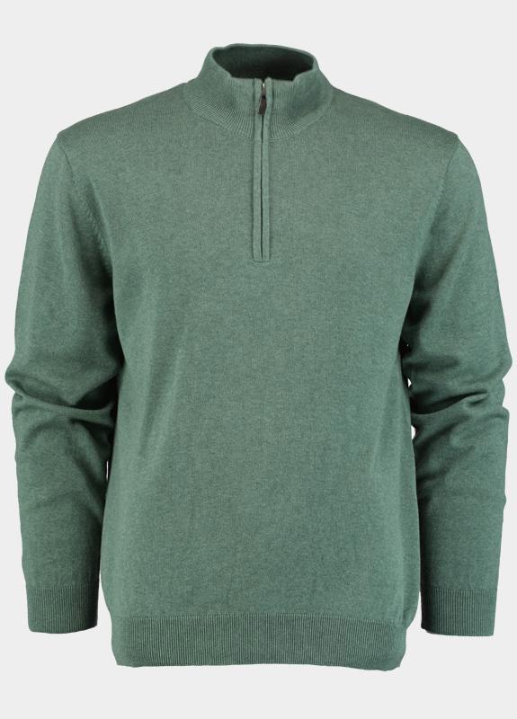 Bos Half Zip Groen Half Zip 100% katoen 528400CCT-13/735