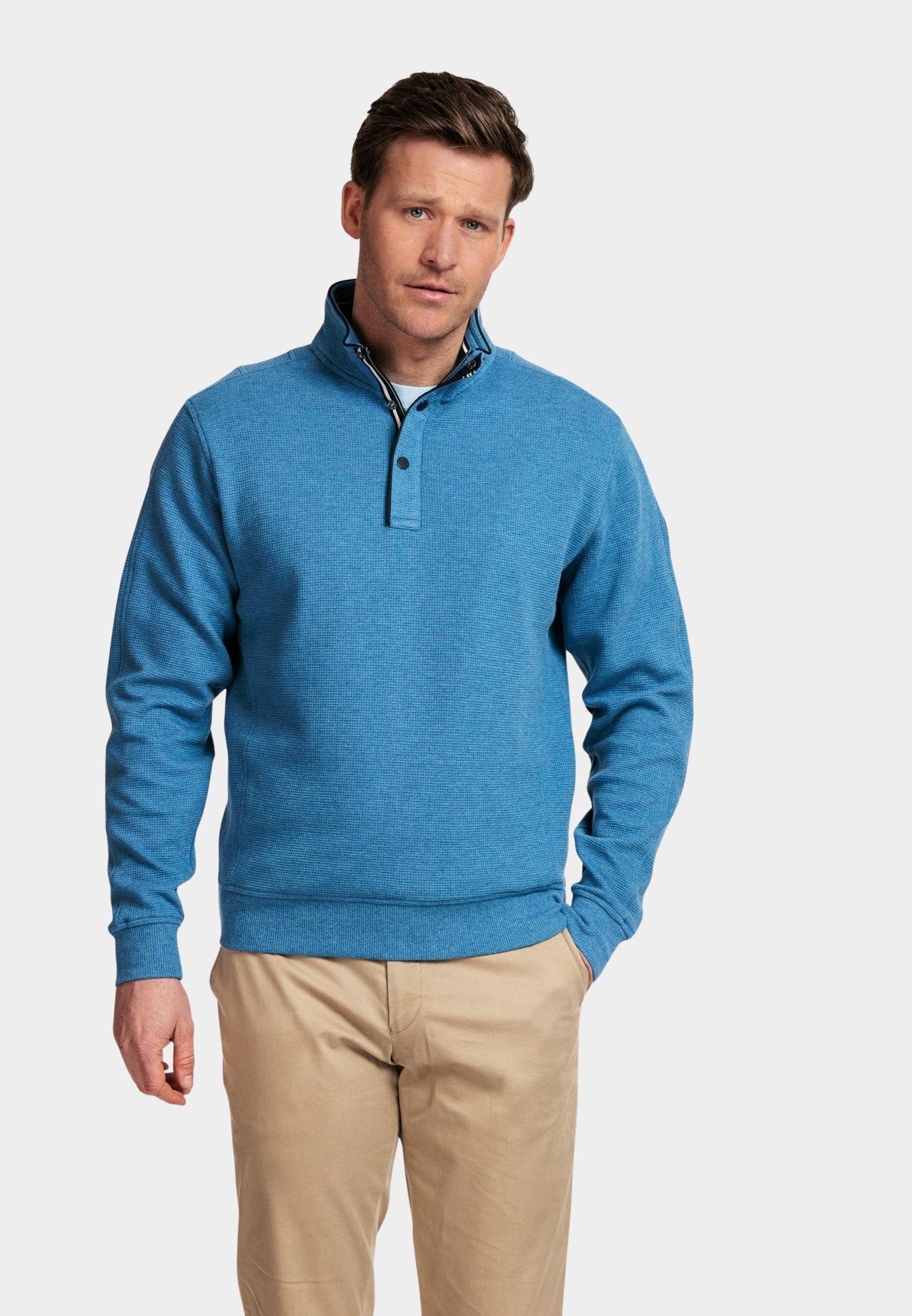 Baileys Half Zip Blauw Sweatshirt 1/2 zip  all over 413141/635