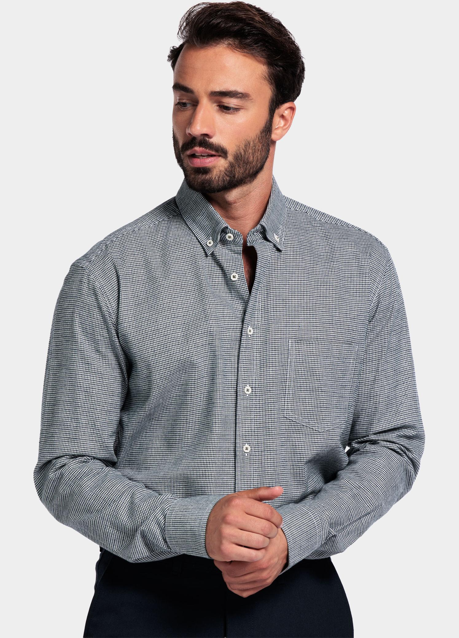 Giordano Overhemd heren Groen Ivy Long Sleeve Button Down M 527320/70