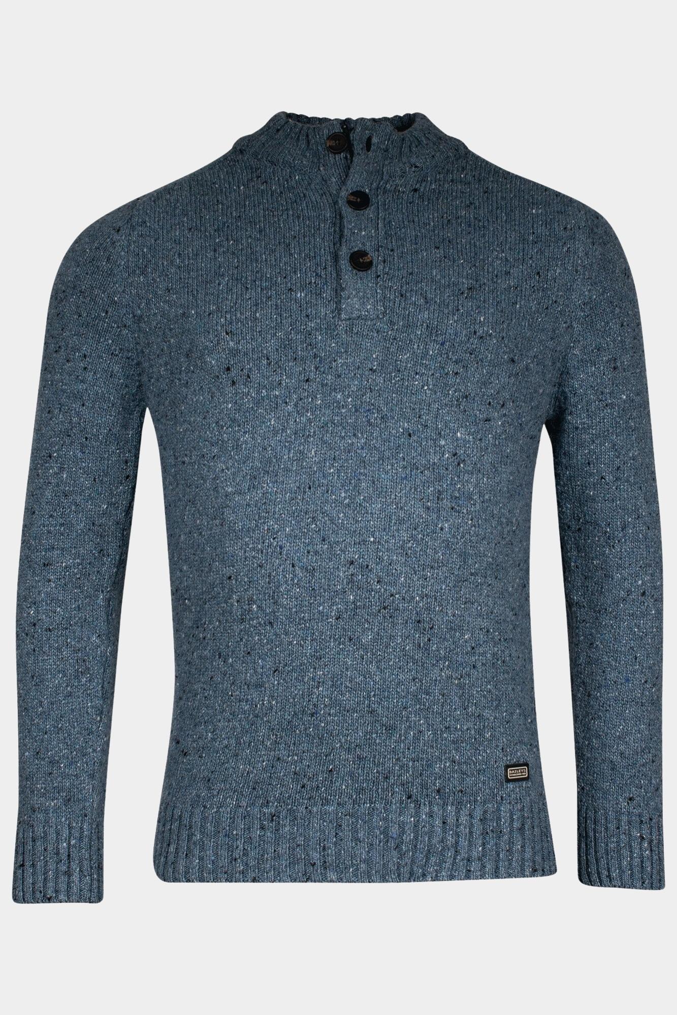 Baileys Half Zip Blauw Pullover 1/2 Zip/Buttons 428473/657