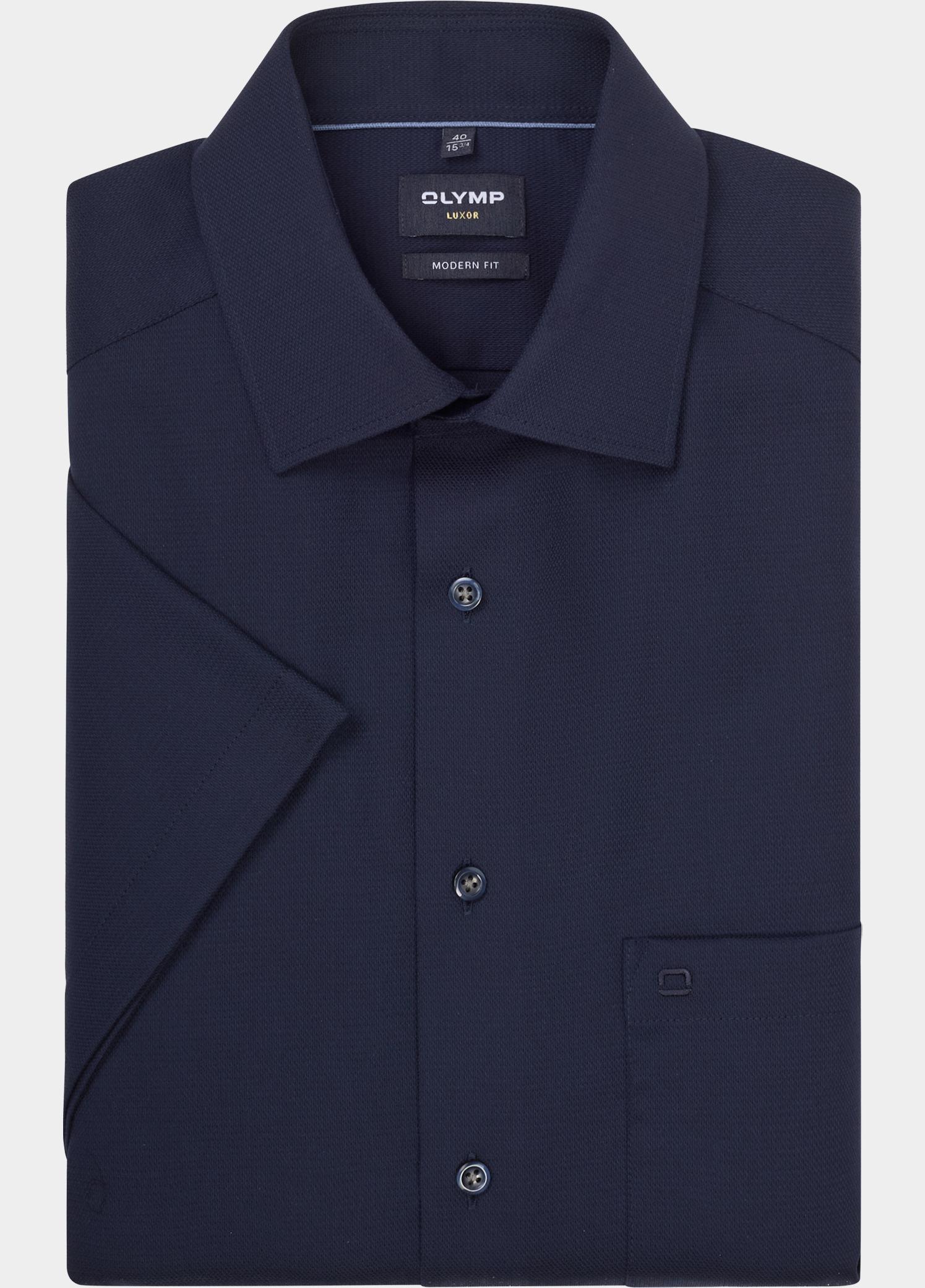 Olymp Zakelijk hemd korte mouw Blauw Luxor 124612/18