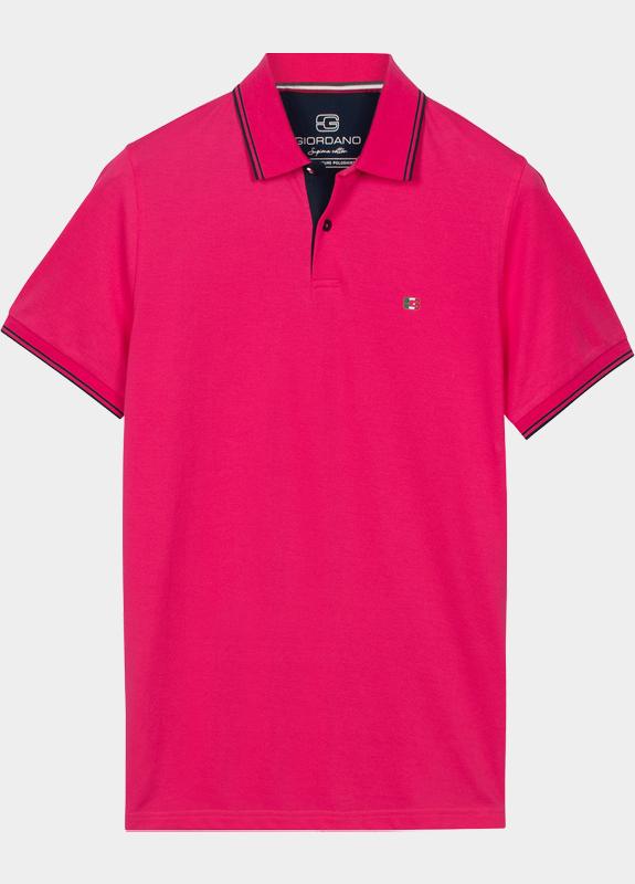 Giordano Polo heren Roze Nico Signature Polo SS Two-Pl 616587/53