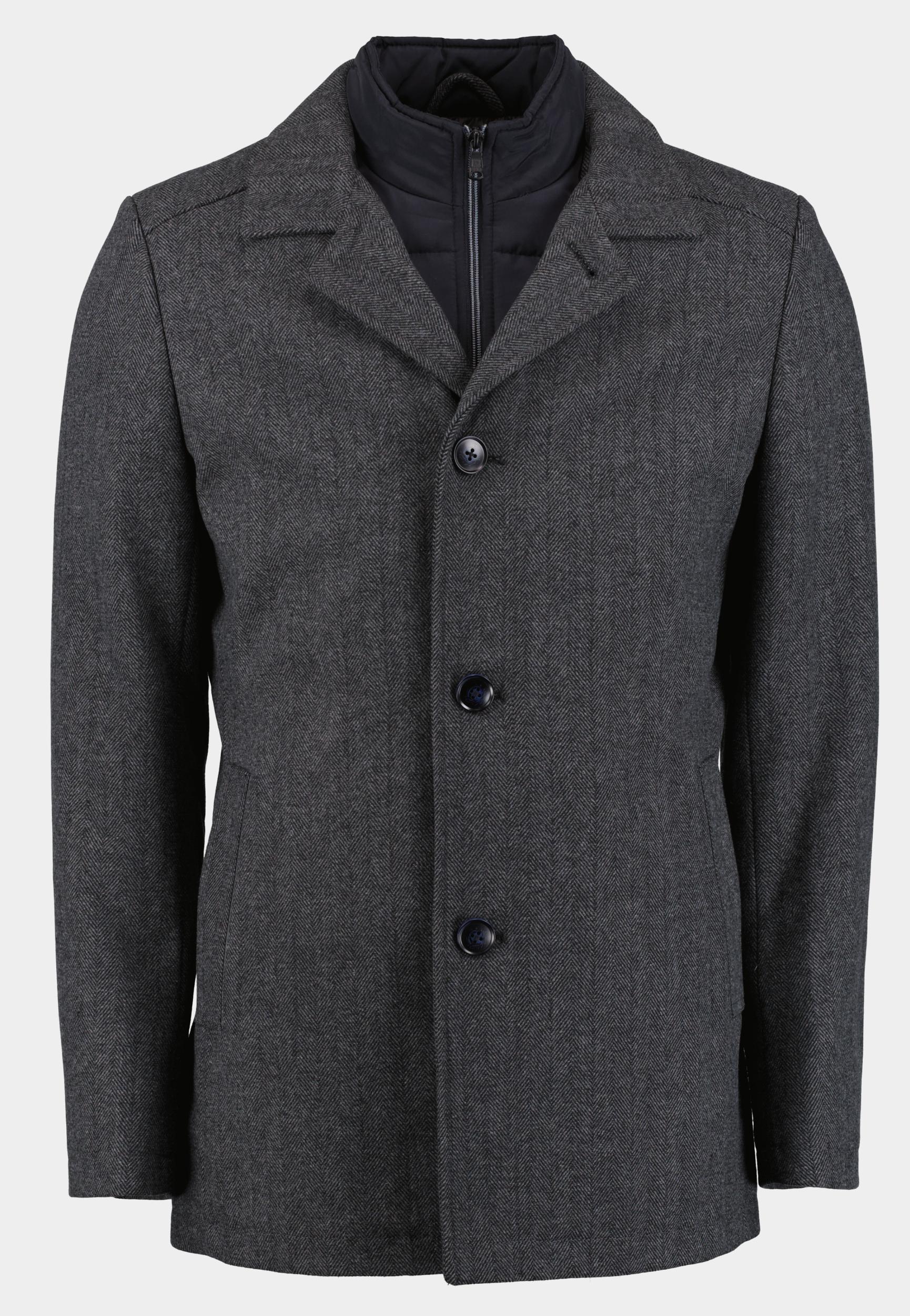 Donders 1860 Wollen Jack Grijs Wool coat 21515.2/980