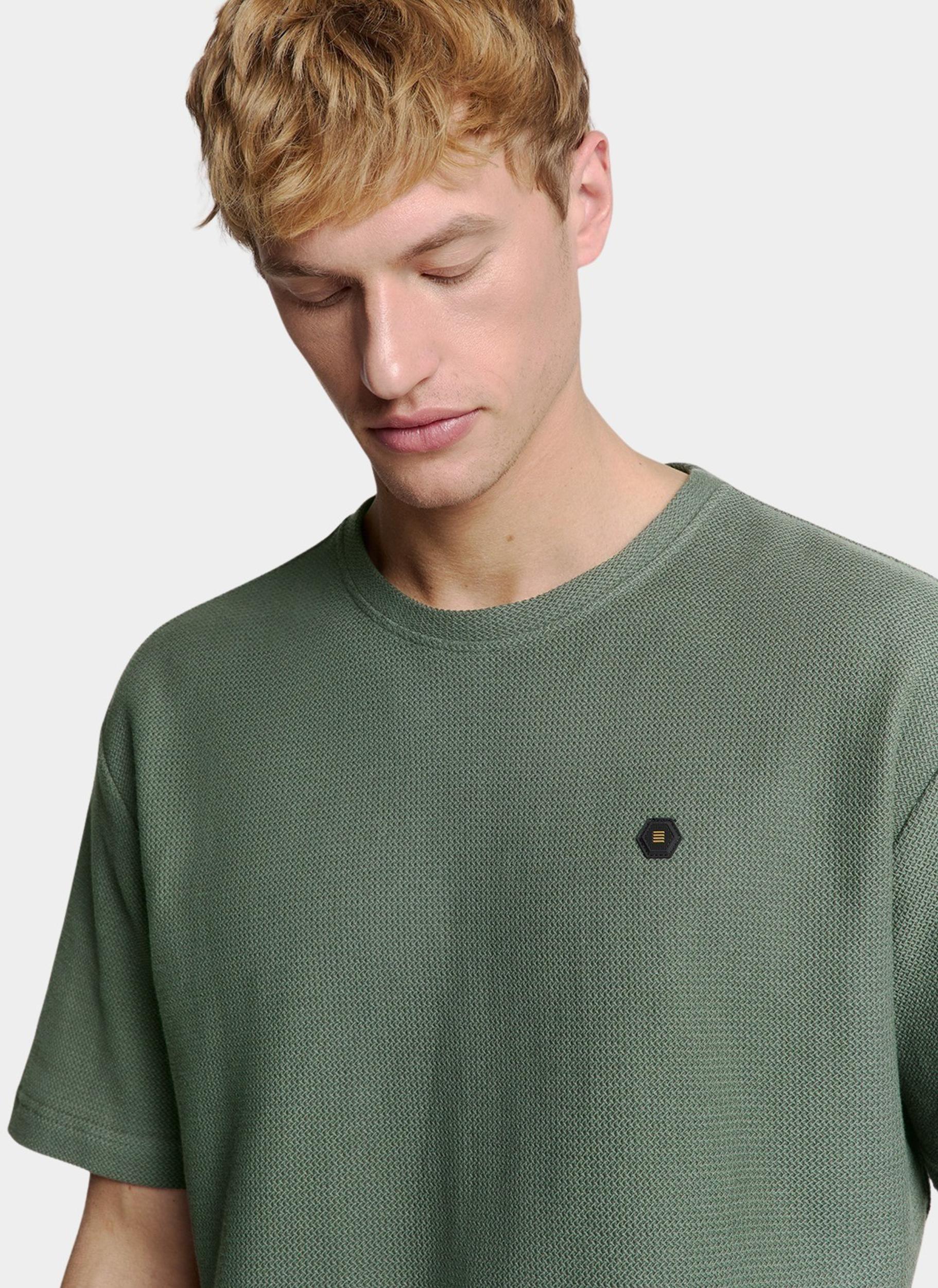 No Excess T-shirt korte mouw Blauw T-Shirt Crewneck Solid Relief 28320433/124