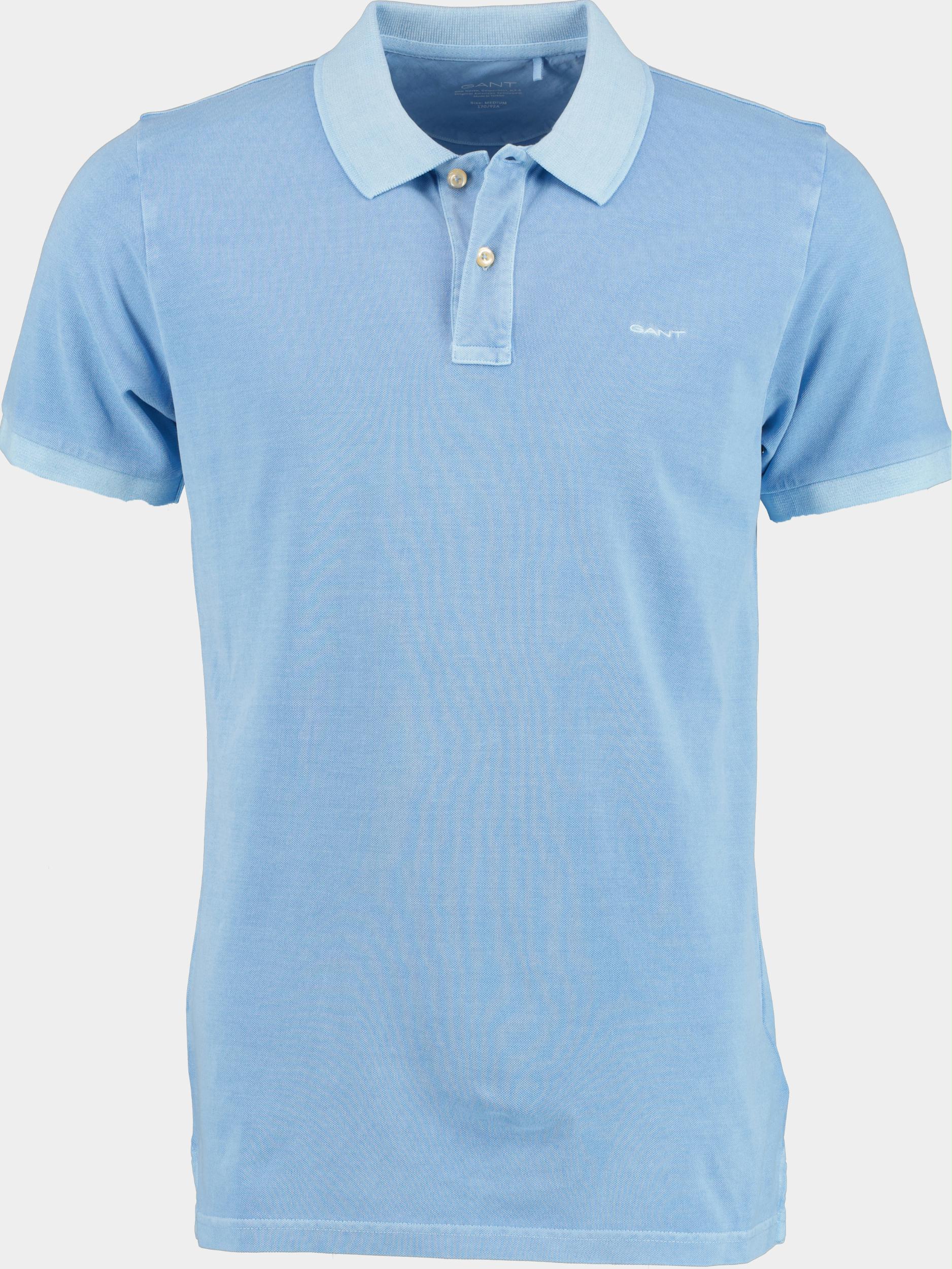 Gant Polo korte mouw Blauw Sunfaded Pique SS Rugger 2043005/414