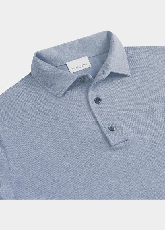 Profuomo Polo lange mouw Blauw  PPWJ10002/D
