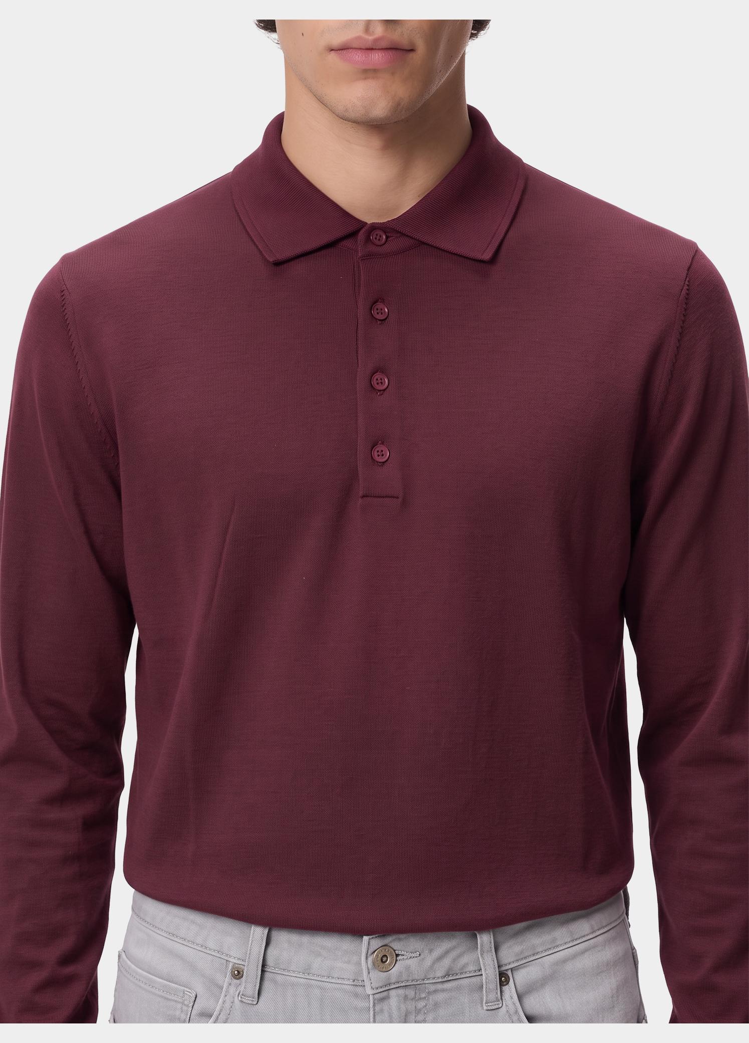 Born With Appetite Polo lange mouwen heren Rood Anton Polo Ls Merino BWA00005AN14/6009