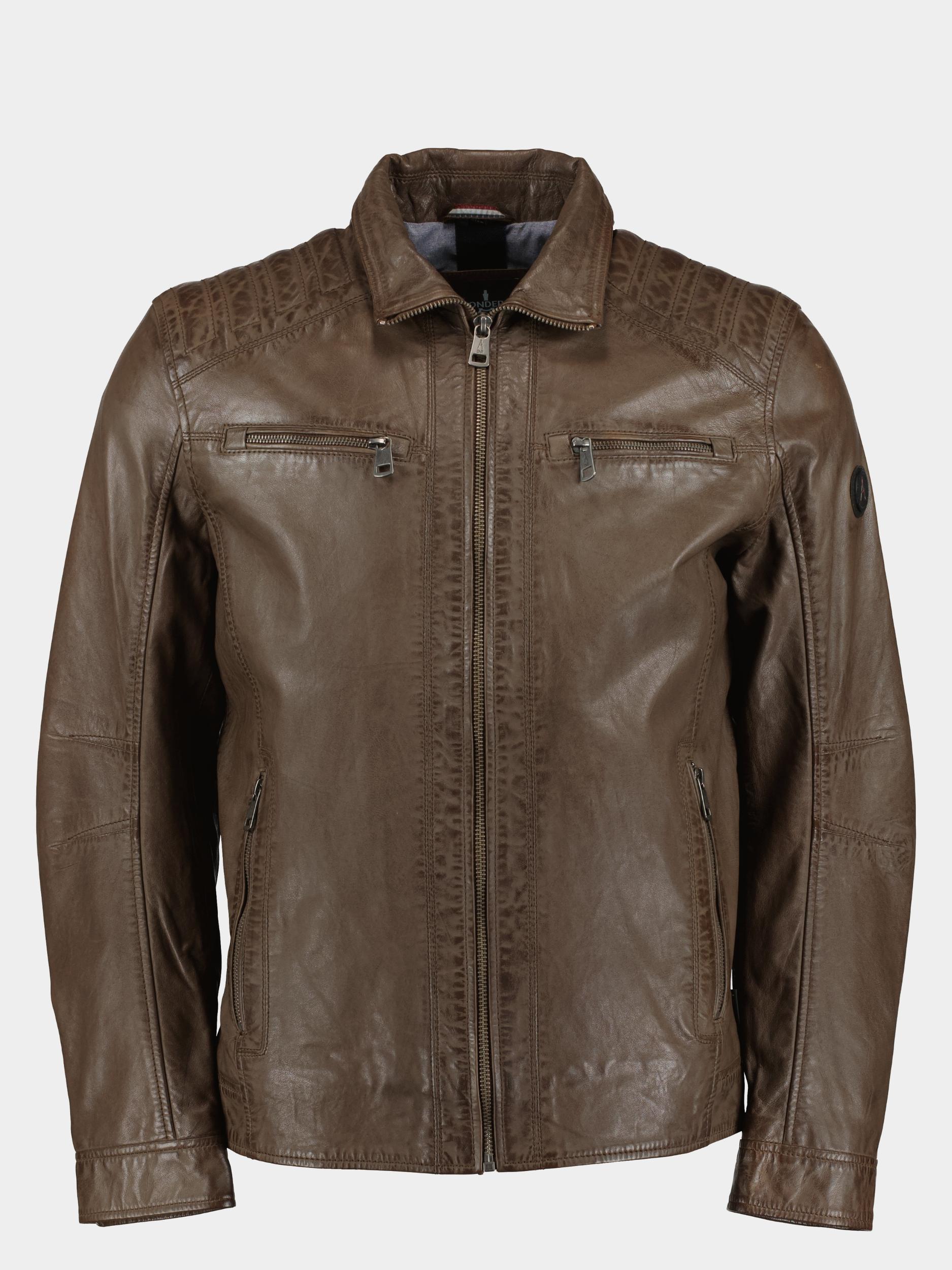 Donders 1860 Lederen jack Groen Leather Jacket 52347/691