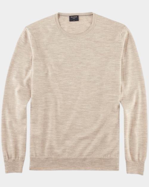 Olymp Pullover Beige O-hals pullover Merino 015011/20
