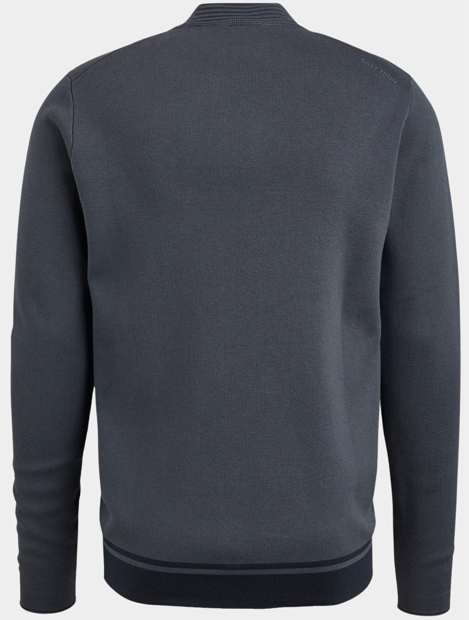 Cast Iron Pullover Blauw Mock neck cotton modal mockne CKW2308315/5113