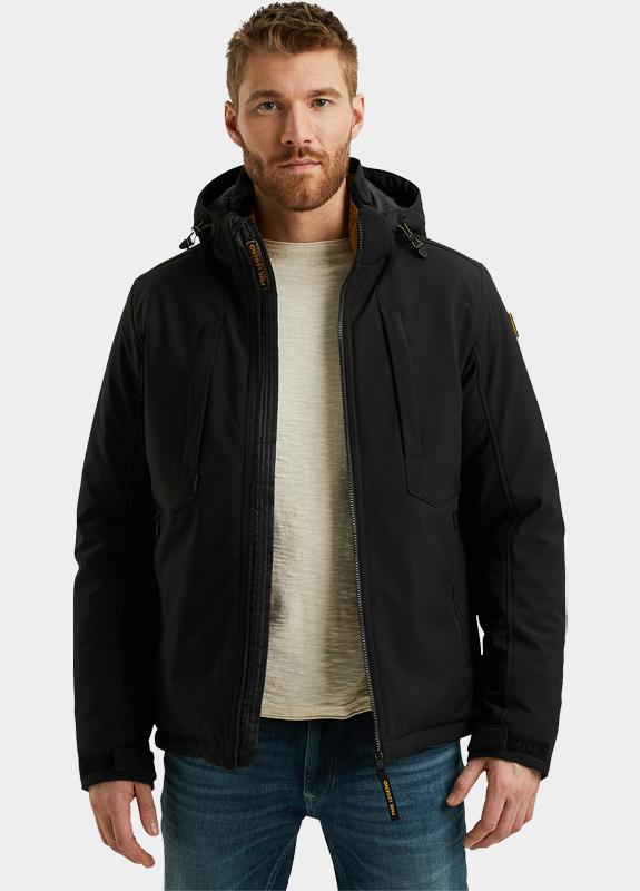 PME Legend Softshell Zwart Semi long jacket HAWKDOWN Sof PJA2409140/999