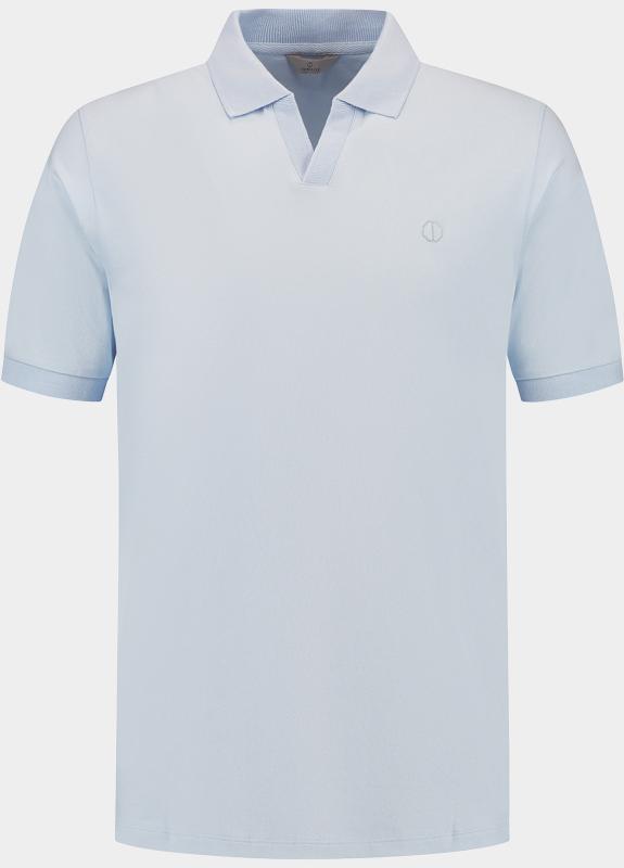 Dstrezzed Polo korte mouw Blauw Bowie V-Neck Polo 240022/646