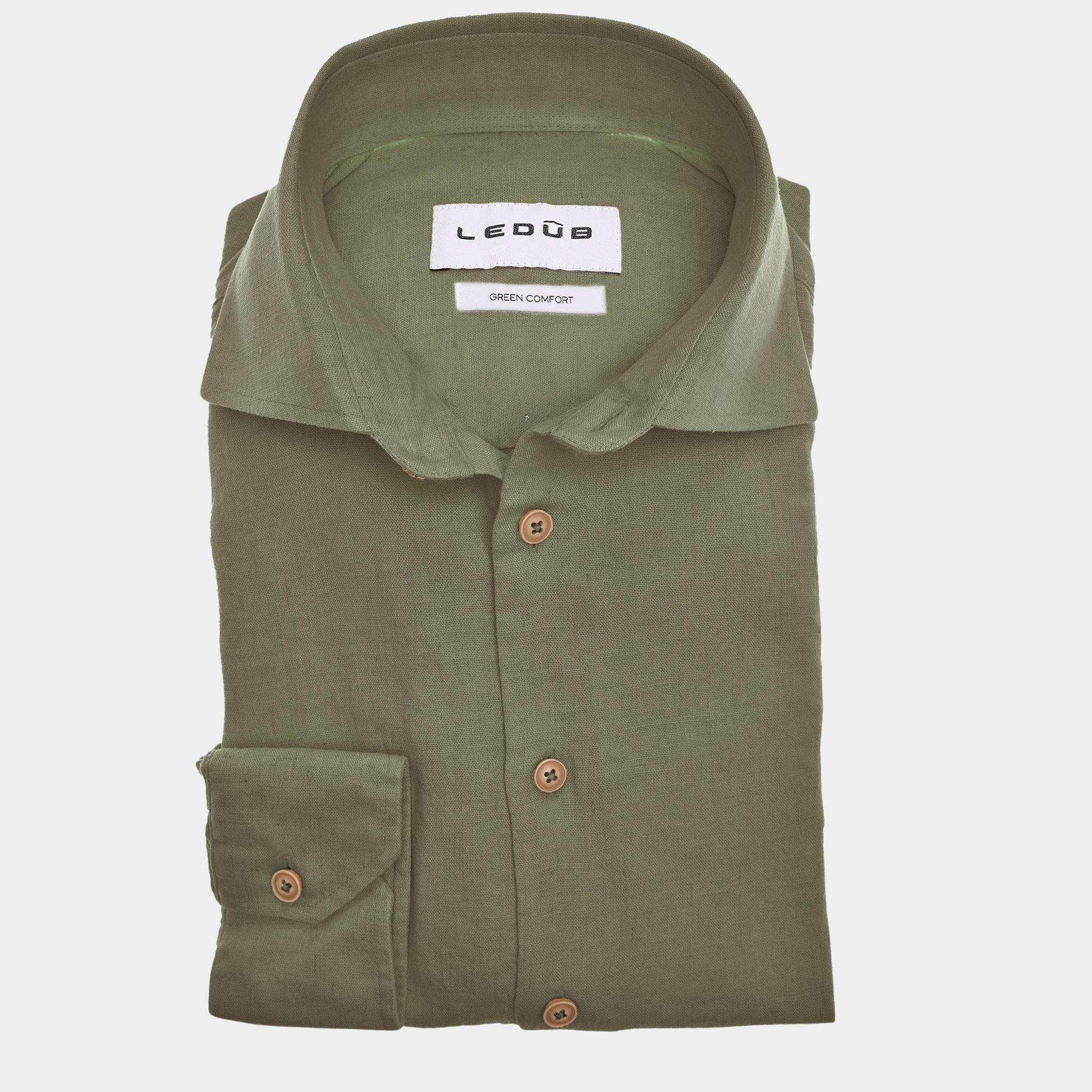 Ledub Business hemd lange mouw Groen  0142918/550-000-000