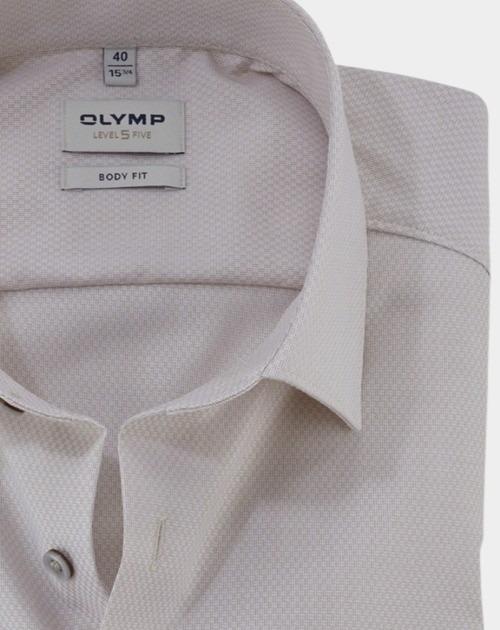 Olymp Business hemd lange mouw Beige Level Five 201674/22