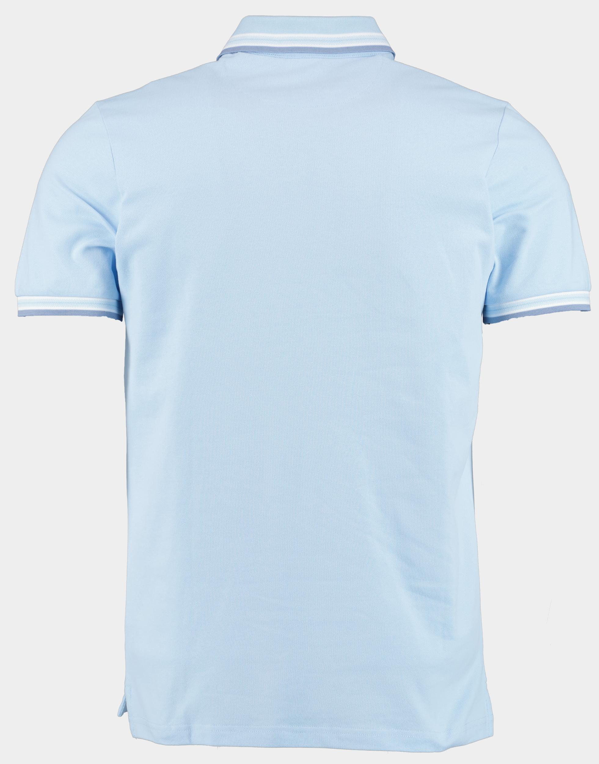 Bos Polo korte mouw Blauw Brick Polo Oxford Collar 24108BR06BO/210 light blue