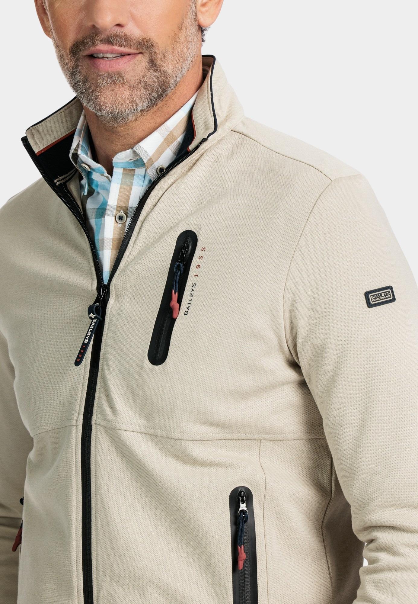 Baileys Vest Beige Sweat Cardigan Zip  double fa 412202/82