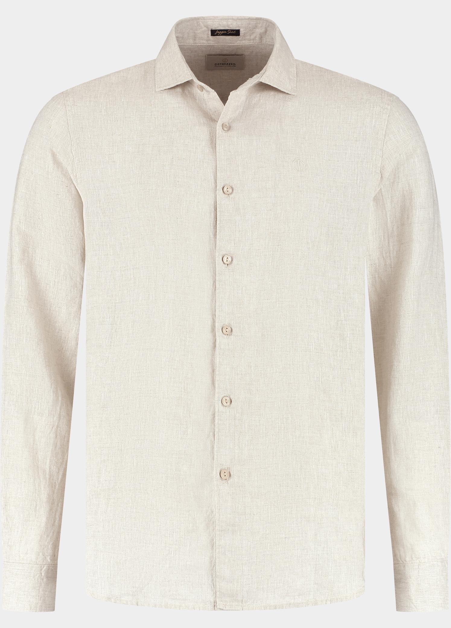 Dstrezzed overhemd korte mouw heren Beige Jagger Shirt 303710/253