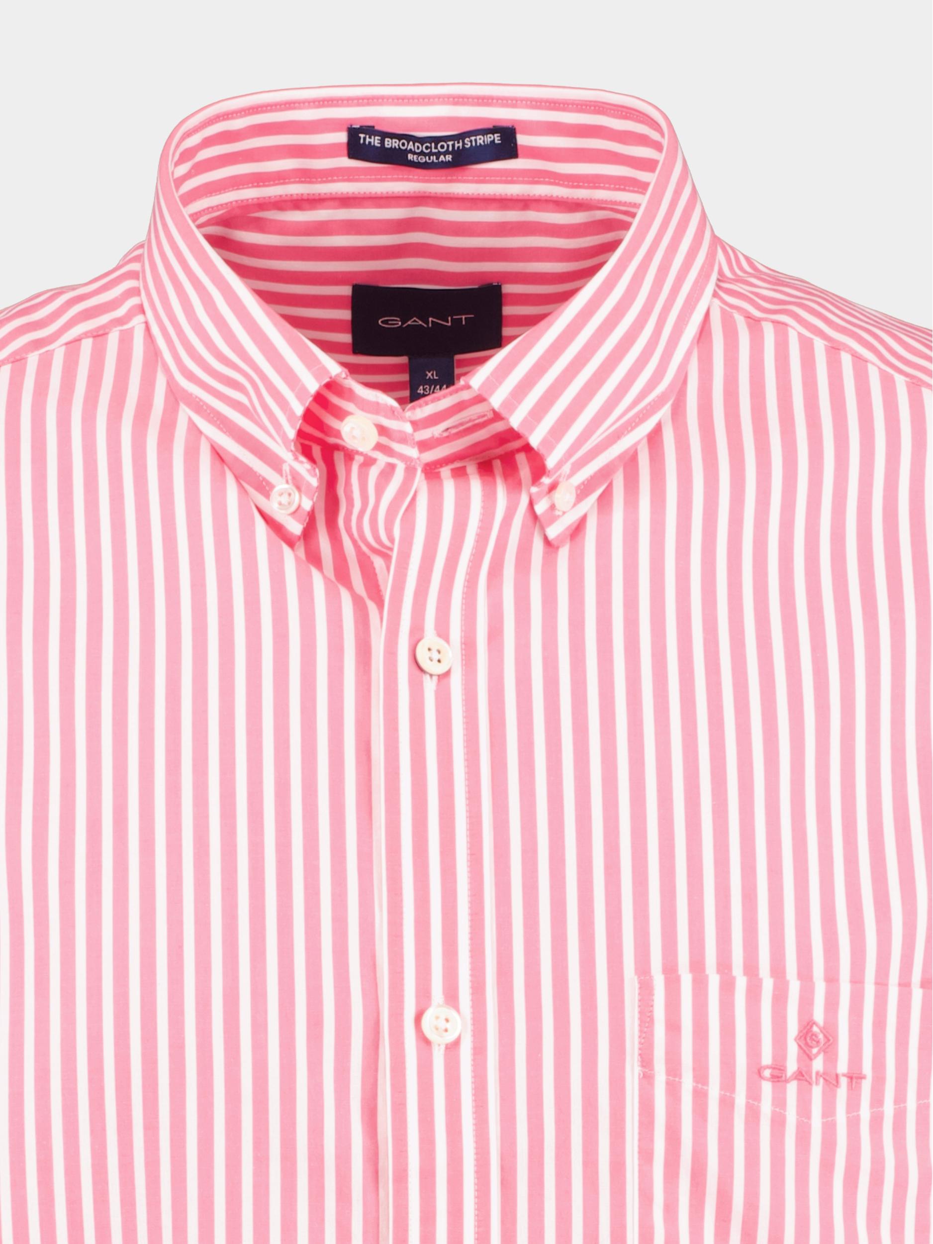 Gant Casual hemd lange mouw Roze Reg Broadcloth Stripe BD SS 3062001/606