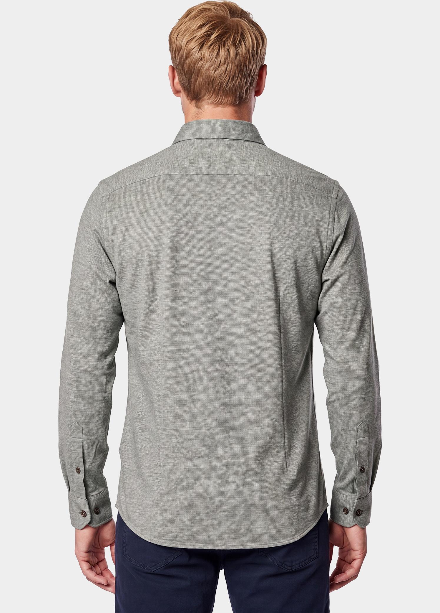 R2 Amsterdam Overhemd heren Groen Knitted polyester sorona shir 134.WSP.013/070