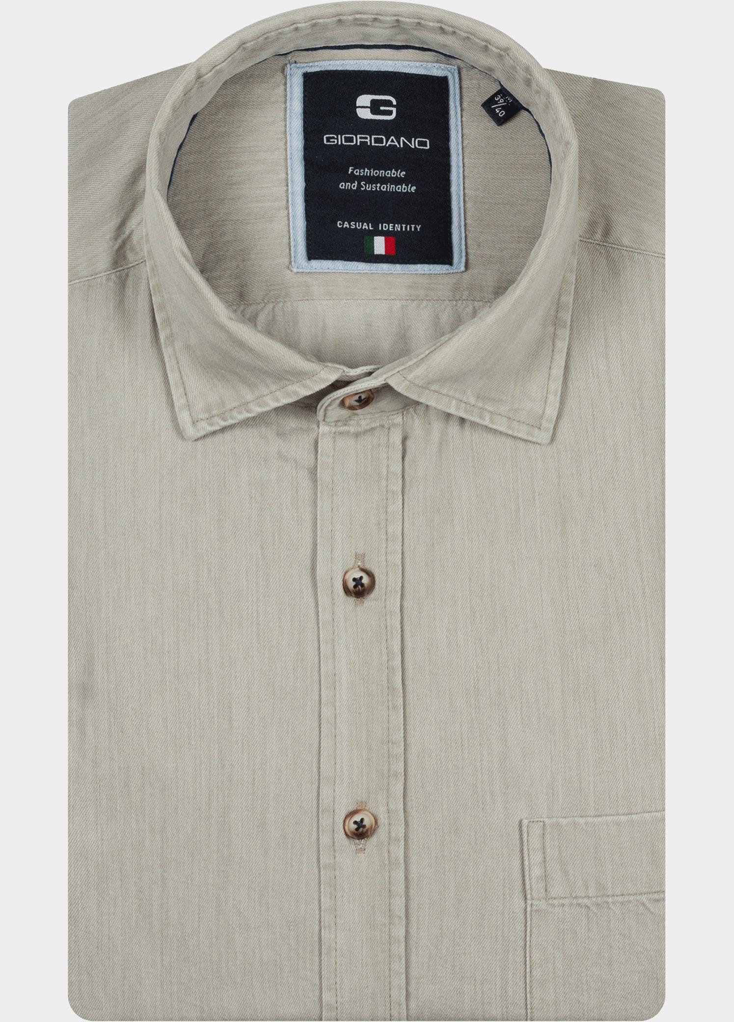 Giordano Overhemd heren Wit Verona long Sleeve Button Dow 617015/81