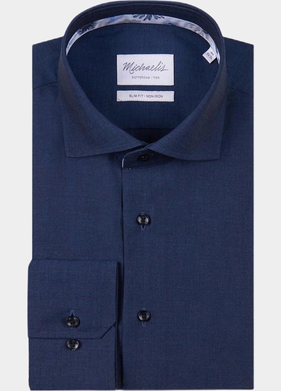 Michaelis Business hemd lange mouw Blauw  PMVH30001/B