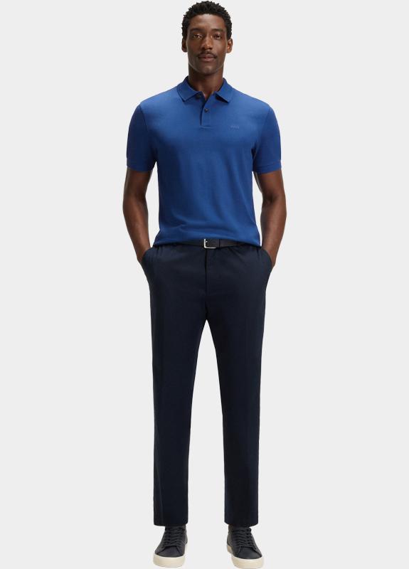 BOSS Black Polo korte mouw Blauw Pallas 10241531 01 50468362/429