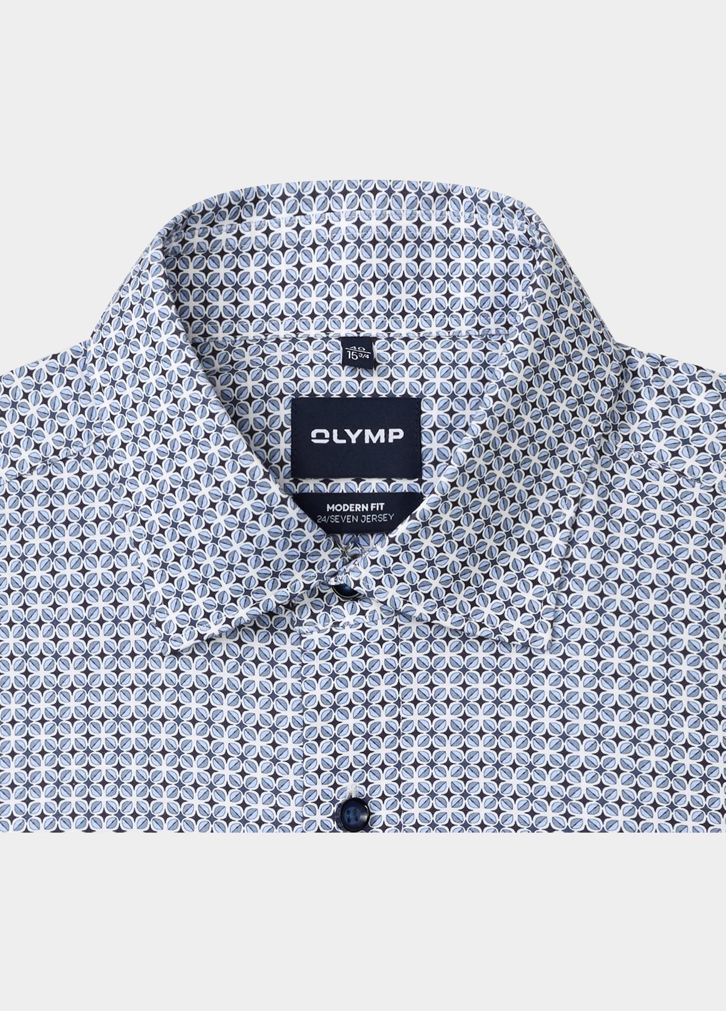 Olymp Zakelijk overhemd heren Blauw 24/7 Luxor mf D.2350 o.T. 121924/11