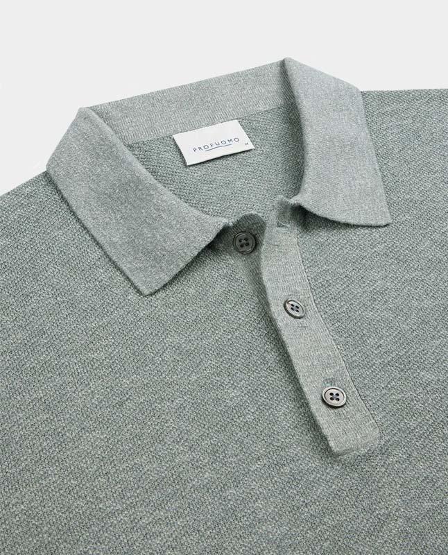 Profuomo Polo korte mouw Groen  Knitted PPWD10005D/Z2