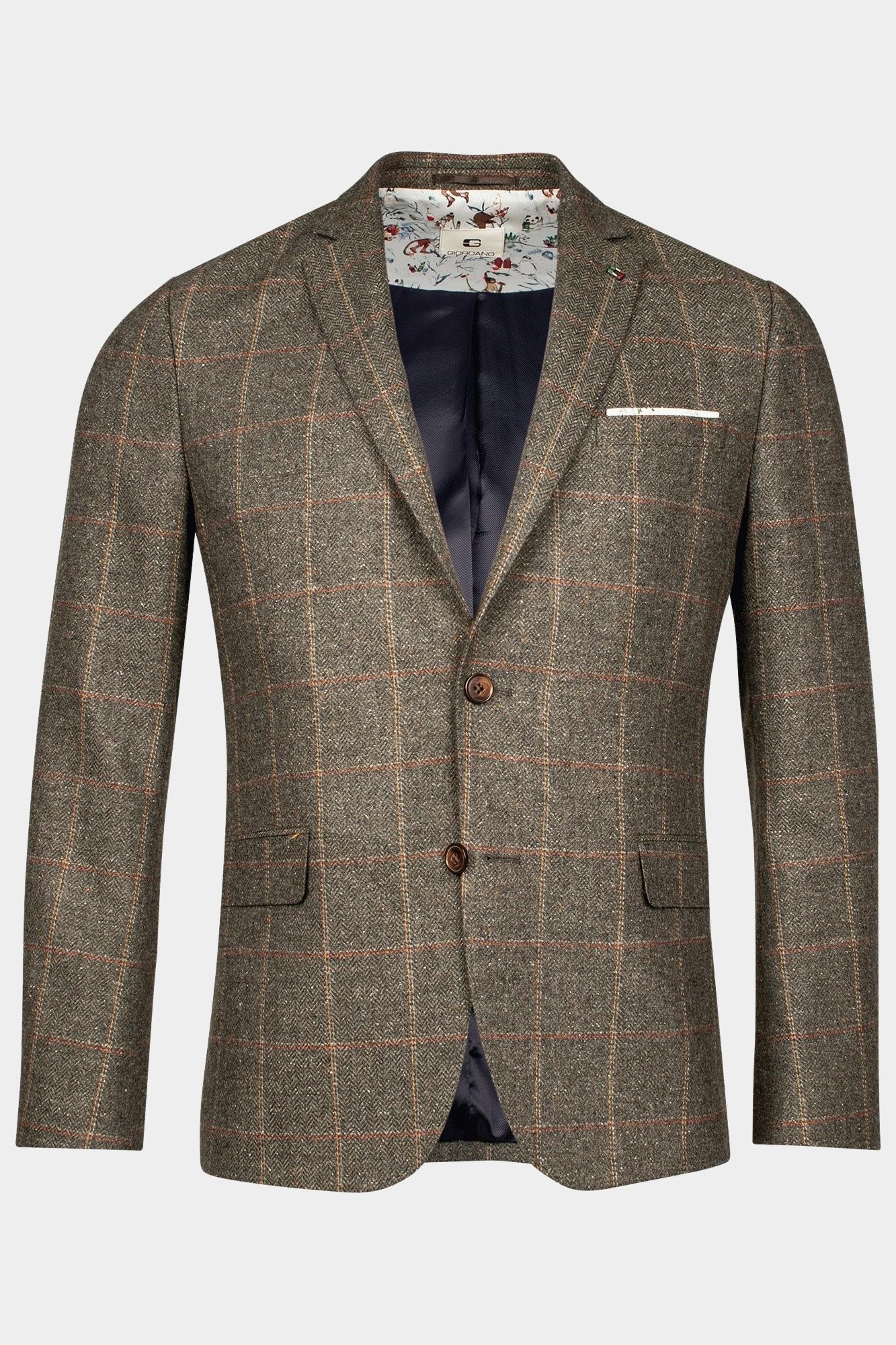 Blazer groen blazer robert check with wool 422603 75
