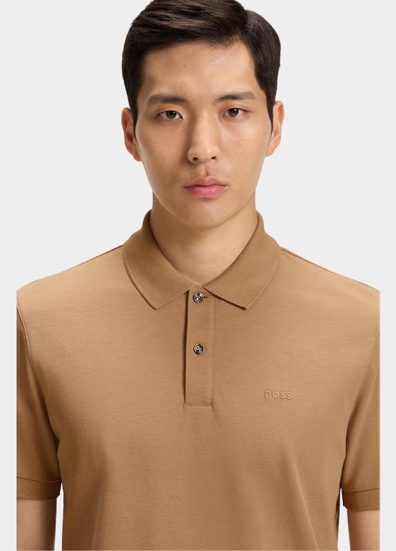 BOSS Black Polo korte mouw Beige Pallas 10241531 01 50468362/260