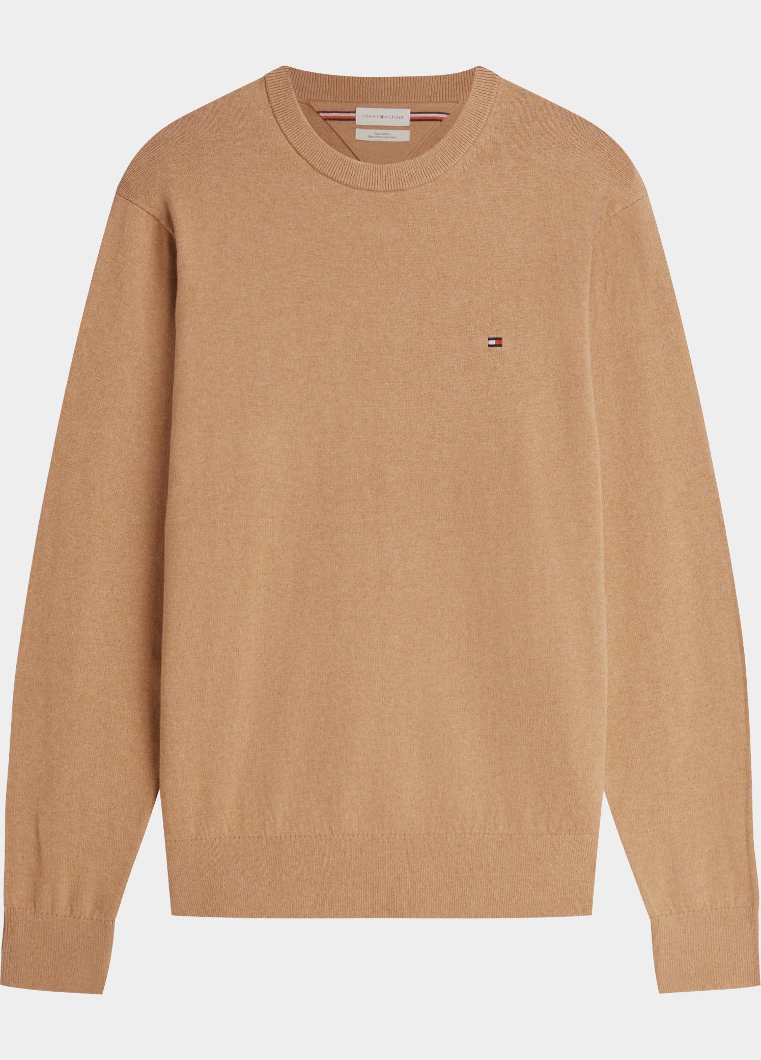 Tommy Hilfiger Pullover heren Beige PIMA ORG CTN CASHMERE CREW NE MW0MW28046/A1L