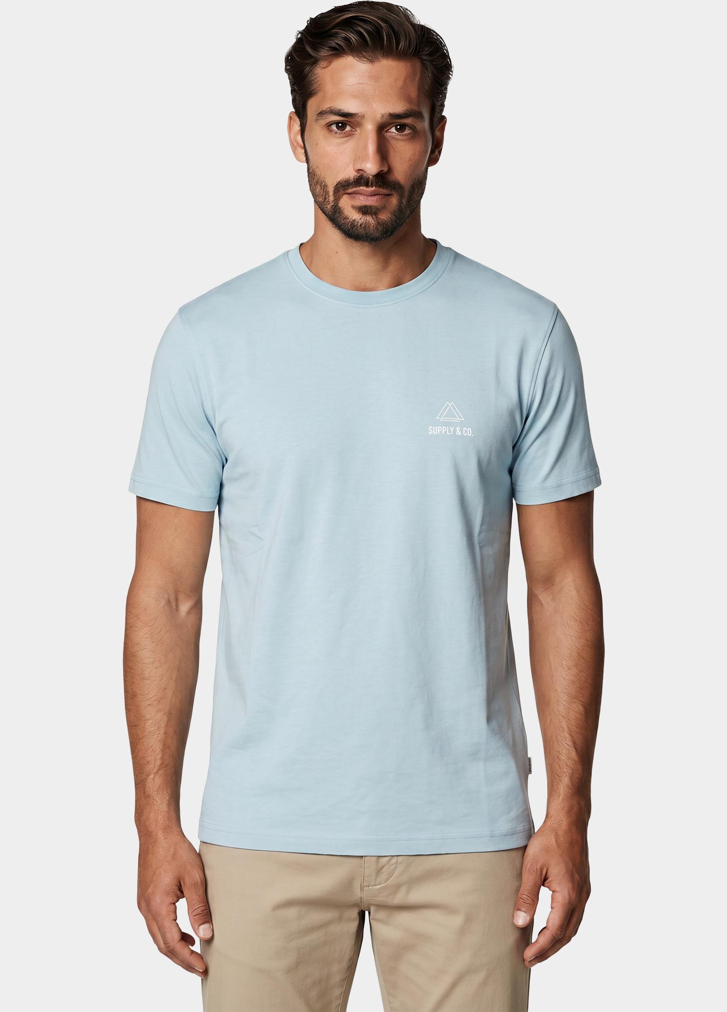 Supply & Co. T-shirt heren Blauw Basic T-shirt SCO25108BA01/210 light blue