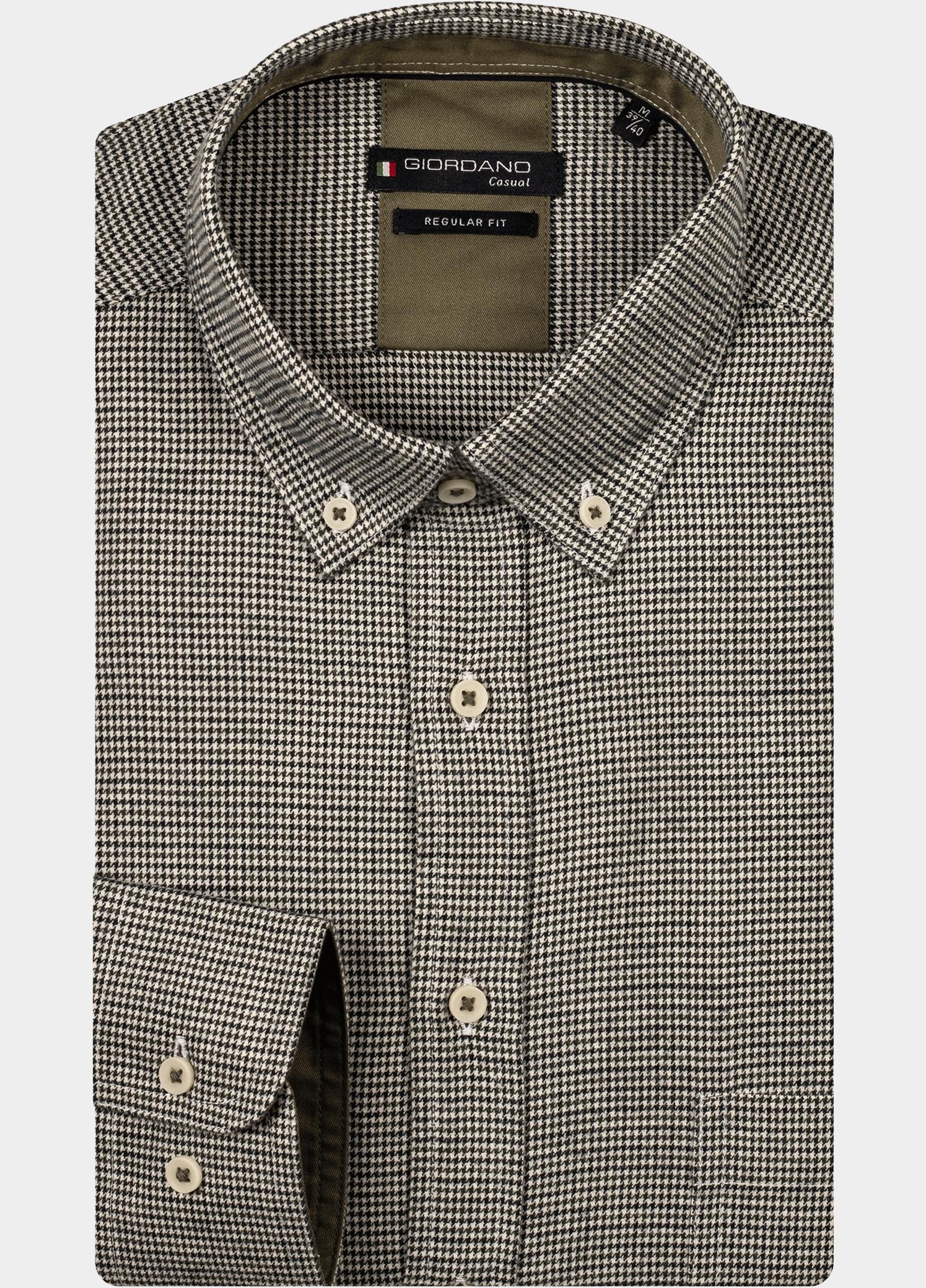 Giordano Overhemd heren Groen Ivy Long Sleeve Button Down M 527320/70