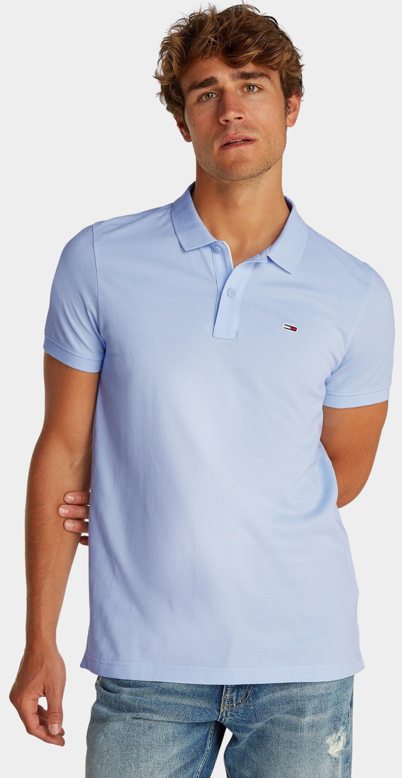 Tommy Jeans Polo korte mouw Blauw TJM SLIM PLACKET POLO EXT DM0DM20676/C3Q