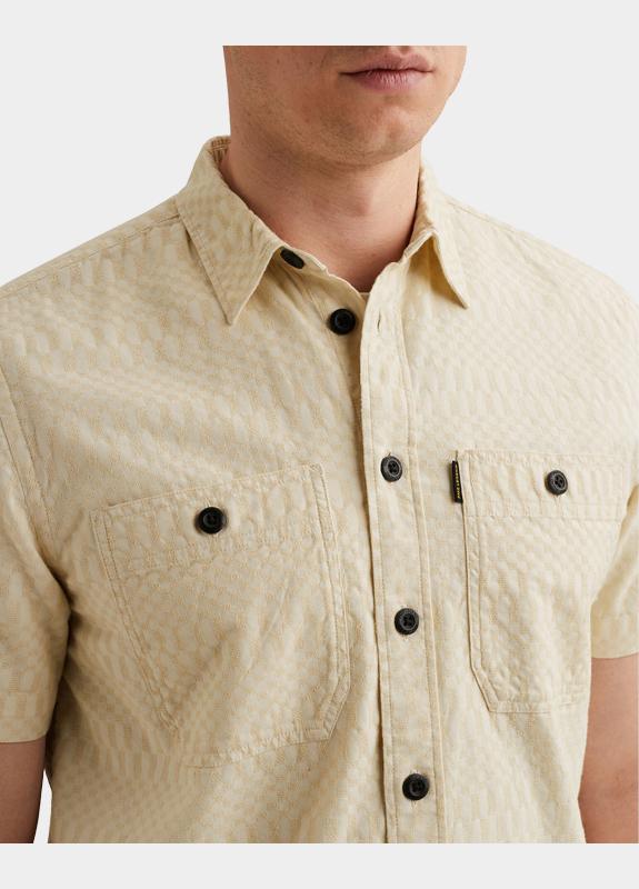 PME Legend Casual hemd korte mouw Beige Short Sleeve Shirt Jacquard PSIS2603270/7013