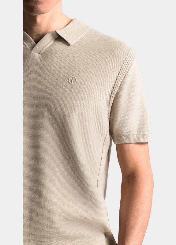 Dstrezzed Polo heren Beige Polo s/s Melange Slub 420026-NOS/262